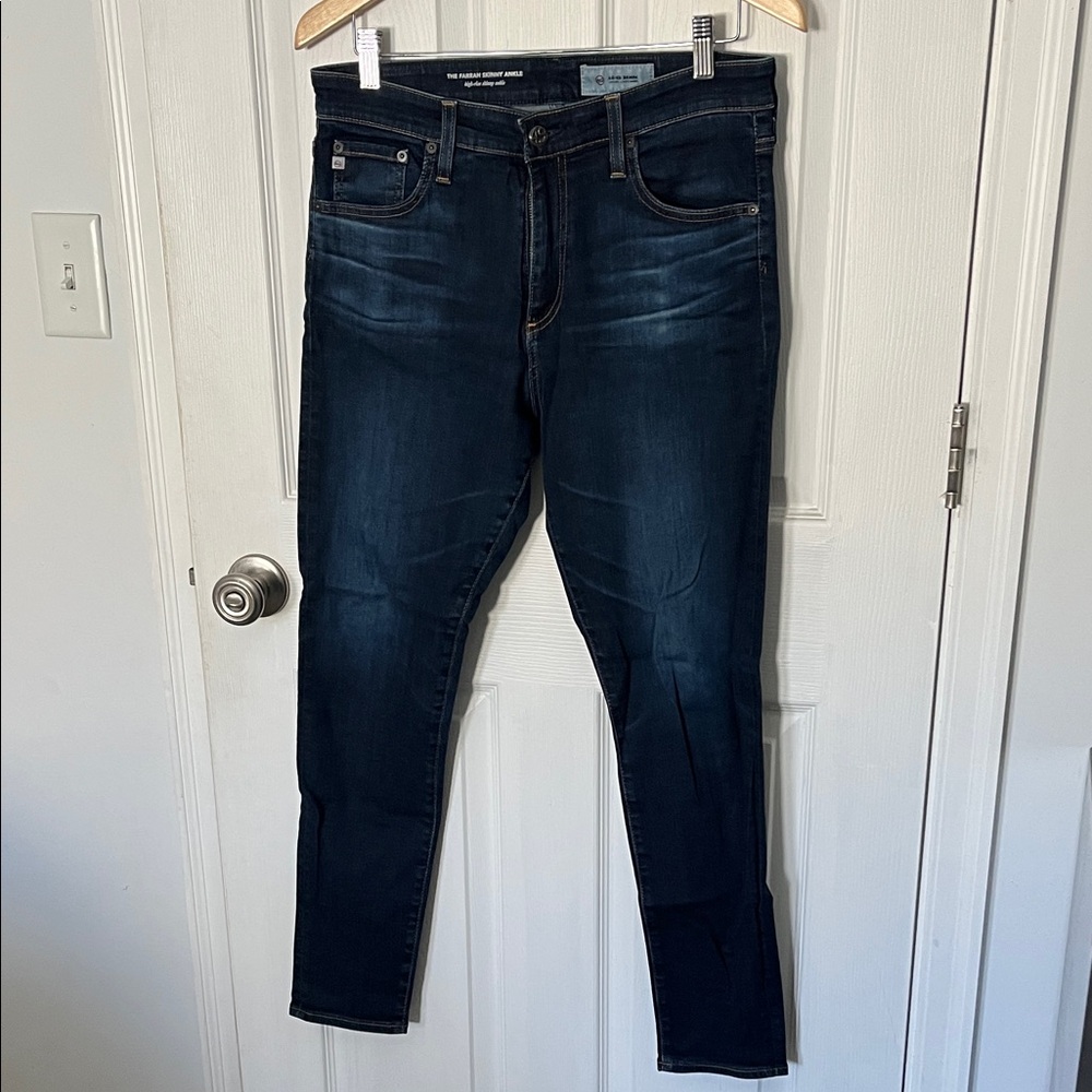 AG Jeans The Farrah High-Rise Skinny Ankle Jeans - 31R
